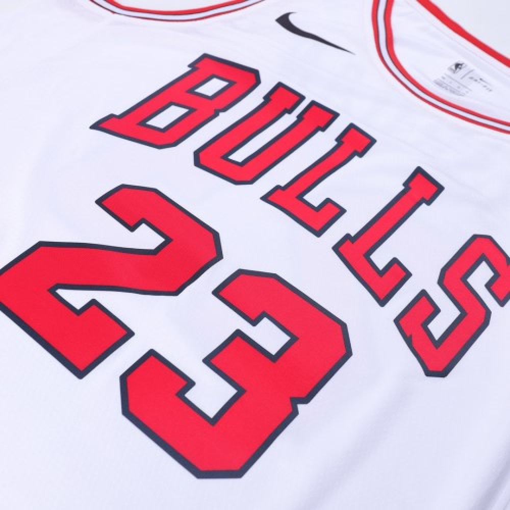 Men's Chicago Bulls Michael Jordan #23 White Replica Swingman Jersey - Association Edition-Pro Kit Vault | Brand New 26/27 Sports Jerseys